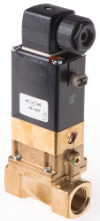 Zawór elektromagnetyczny 24 V DC Burkert 2-drogowy G żeńskie 1/2 cala 1/2cal NC