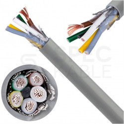 Kabel sterowniczy BiT LIYCY 5x0,5mm2 szary 300/300V ekranowany olejoodporny linka Bitner