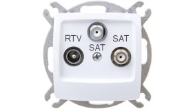 Karo Gniazdo Antenowe Rtv-Sat-Sat Białe Gpa-S2s/M/00