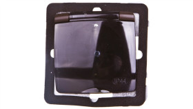 Karo Gniazdo Bryzgoszczelne Z/U Schuko Ip44 Klapka Przezroczysta Czekoladowy...