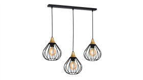 Lampa Wisząca Kane Black 3Xe27 Mlp4795 Milagro