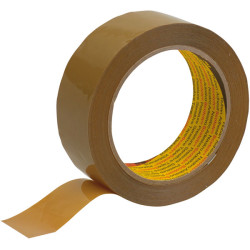 3M&#x2122; KT000038192 Tartan 305 Brown Box Sealing Tape (BOPP) 50mm x 66m