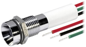 CML 19TR0I12/6 Lampka sygnalizacyjna LED 19TR0I12/6, 10 mcd, 20 mcd, 30 mcd, 12 V/DC, 8 mm