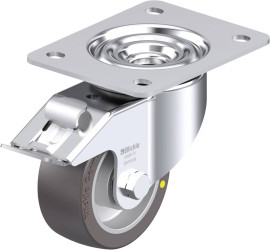 Blickle 936480 LK-ALST 100K-3-FI-AS Rolka obrotowa z blachy stalowej Średnica koła: 100 mm Maksymalne obciążenie: 320 kg