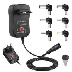 Zasilacz uniw.imp. 1200mA + USB 3V4,5V6V7,5V9V12V + gniazdo USB