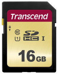Karta SD SDHC, 16 GB MLC, Transcend 500S -25 → +85°C