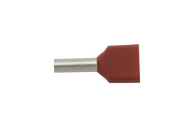 Końcówka tulejkowa izolowana HI 2X1,5/8 czerwona E08KH-02020105121 /100szt./