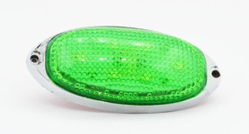 639LW-G kontrolka LED zielona, owalna, zasilanie 12V