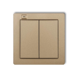 DECO Nadajnik 2-klawiszowy 4-kanałowy do systemu Exta Free złoty metalik 8DEF-2