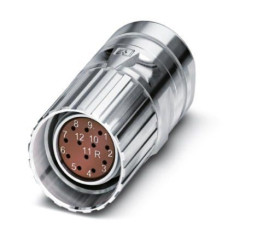 Złącze wielostykowe przemysłowe 12-pinowe M23 Montaż na kablu Gniazdo Phoenix Contact