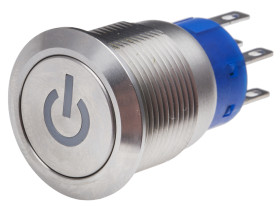 Nasadka przełącznika Zatrzaskowy DPDT średnica wycięcia 19mm, montaż panelowy RS PRO