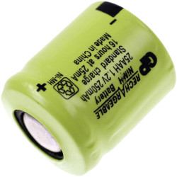 GP 110558 GPIND25AAHB Rechargeable Battery, 1/3 AA, 1.2V, 250mAh NiMH
