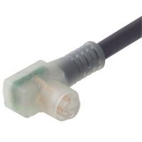 ELWIKA-K 3308NS/C PVC 025 2M, przewód 3x0,25mm2 z gniazdem kątowym (wciskane), sygnalizacja LED (NPN NO), izolacja PVC, HIRSCHMA