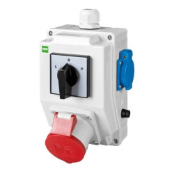 RS-Z rozdzielnica siłowa wyłącznik L-0-P 3P+N+Z 16A, 2P+Z 230V szary 6272-20