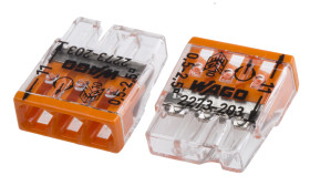 Złącze skrzynki przyłączowej 3-żyłowe WAGO rozmiar żyły 20 → 16 AWG Push-In Montaż na kablu