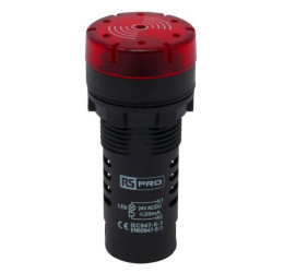 Kontrolka 24V ac/dc Czerwony RS PRO Montaż panelowy