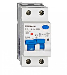 Wyłącznik inst.z członem róż.prąd. C20/1+N/30mA typ A, 6kA Seria AMPARO