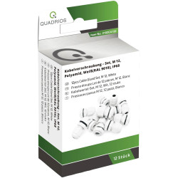 Quadrios 2102CA132 Cable Gland Set M12 PA66 White Waterproof 1 Set