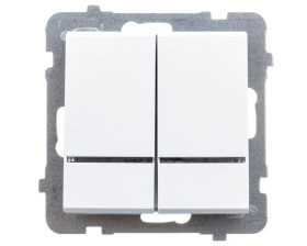 SONATA Łącznik świecznikowy z podświetleniem biały ŁP-2RS/m/00