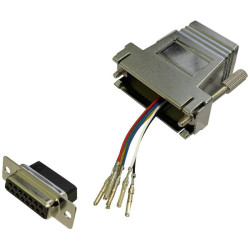 BKL 10121114 D-Sub 15-pin to RJ12 socket Adapter freely assembled