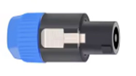 Speakon 4 polig schroefaansluitingen blauw