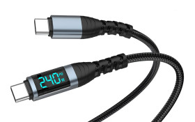 Kabel USB-C / USB-C YC092 PD 240W 5A 480Mb/s 2m czarny