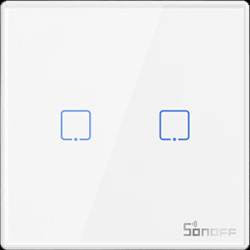 Itead SONOFF T2EU2C-RF 86 Type Wall Panel Sticky 433MHz Wireless RF Remote 2 Gang