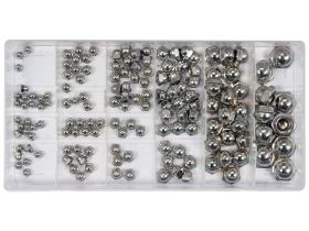 Zestaw 150 sztuk nakrętek zamkniętych metrycznych mix rozmiarów