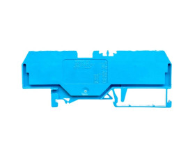 Złączka szynowa 4-przewodowa 4mm2 niebieska 281-654