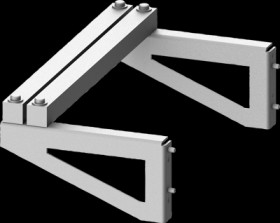 Support for field distribution rail, (W x D) 400 mm x 400 mm, 8PQ4000-0BA61