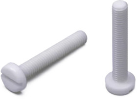 Flat head screw, slotted, M4, 10 mm, PA, DIN 85/ISO 1580, BYB-3-16H1207