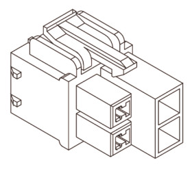 Obudowa złącza 2-pinowe -rzędowe raster: 6.2mm Molex Męski Montaż na kablu VersaBlade Wtyk hybrydowy VersaBlade przewód
