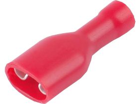 20szt. KONEKTOR ŻEŃSKI 6,3 IZOLOWANY PŁASKI CZERWONY