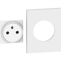 LIVING NOW plakietka gniazda płaskiego 2P+Z 3mod. biały KW55M3F