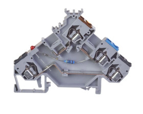 Złączka szynowa z LED do czujnikow PNP 2,5mm2 szara 280-560/281-434