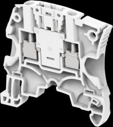 Feed through terminal, spring-clamp connection, 0.2-4.0 mm², 2 pole, 18 A, 6 kV, gray, 1SNK505313R0000