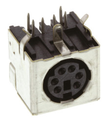 Gniazdo Din 6 -pinowe Żeński Przewlekany Miniaturowe 30 V AC