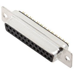 Encitech 2101-0200-13 DM25-SS D-Sub Receptacle 25 Pins Solder Bucket