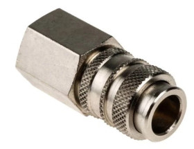 Szybkozłączka pneumatyczna, materiał Mosiądz, złącze G 1/4 żeńskie, RS PRO Camozzi, Legris, Rectus 21, Rectus 90