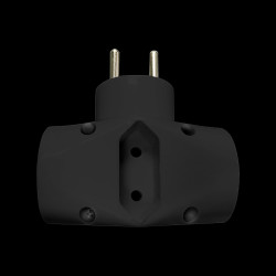 Rozgałęźnik 2x2P+Z 1x2P/II czarny OR-AE-13221/B