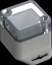 6U07050504737 Industrial housing, 44.8 x 44.8 x 40.1mm, IP65, light gray