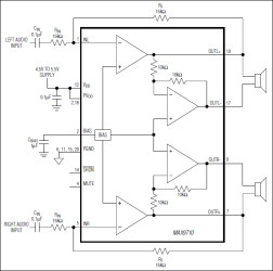 3W Mono/Stereo BTL Audio Power Amplifiers with Shutdown