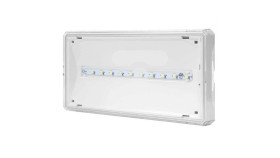Oprawa awaryjna EXIT M IP65 ECO LED 3W 1h jednozadaniowa AT biała, ETE/3W/E/1/SE/AT/WH +HTR-25