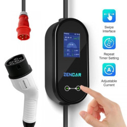EVSE Mobilny Zasilacz dla Samochodów Elektrycznych ZENCAR (22kWTypu2LCDTimerRCD-B)