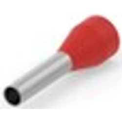 Insulated wire end ferrule, 1.25-1.5 mm², 14 mm/8 mm long, DIN 46228-4, red, 2-966066-5