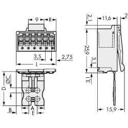 WAGO 2091-1502/002-000 picoMAX® 3.5 Male 2P THR Tape
