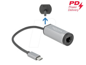 64116 USB Type-C™ Adapter to Gigabit LAN with Power Delivery port