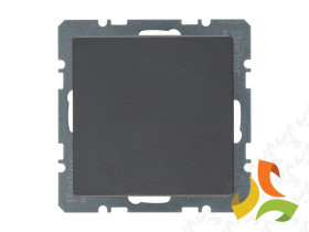 BERKER Q.1/Q.3/Q.7 Zaślepka z płytką czołową (bez pazurków rozporowych) antracyt aksamit lakierowany 10096086 HAGER