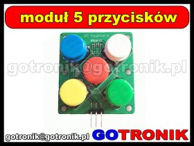 Moduł kolorowych okrągłych przycisków z drabinką rezystorową