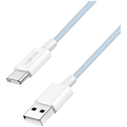 LogiLink CU0331 USB-C cable USB 2.0 USB-A to USB-C plug Blue 1.5 m